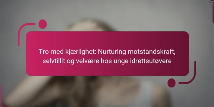 Tro med kjærlighet: Nurturing motstandskraft, selvtillit og velvære hos unge idrettsutøvere